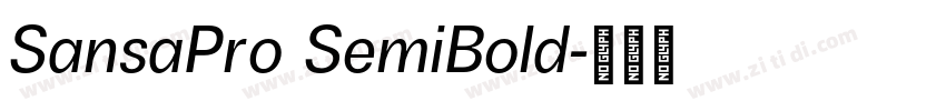 SansaPro SemiBold字体转换